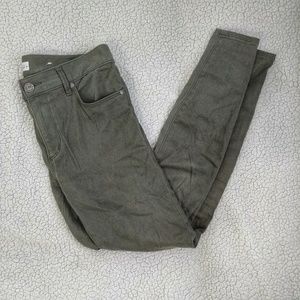 LOFT Olive green sateen leggings size 28/6
